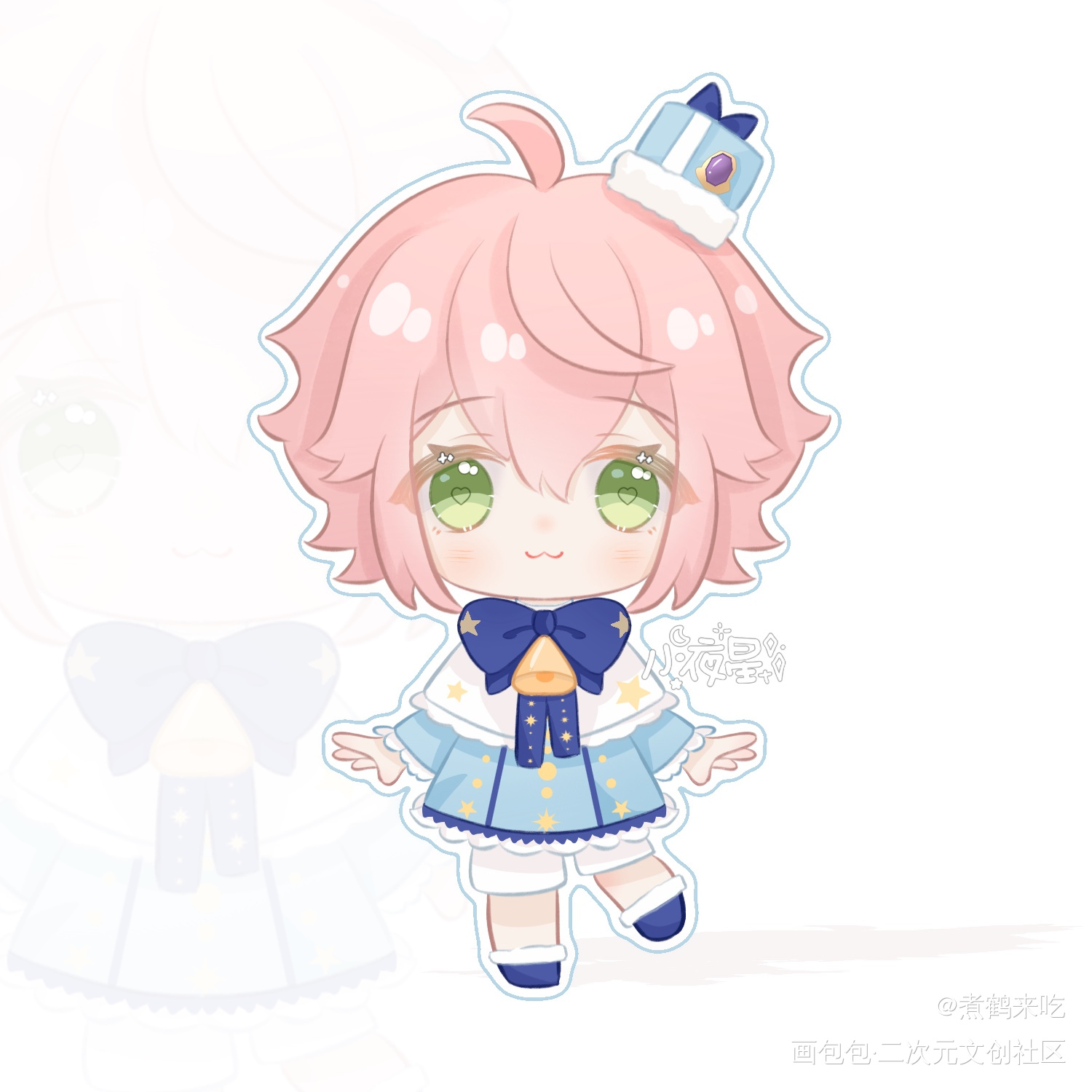 桃桃_偶像梦幻祭姬宫桃李Q版同人绘画作品