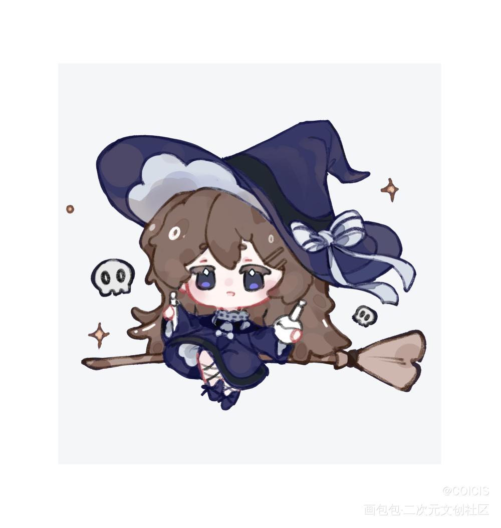 小女巫团子_我在惊悚游戏里封神刘佳仪绘画作品