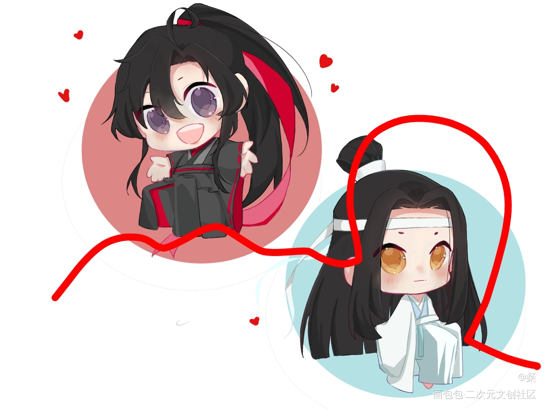 蓝忘机0123生日快乐第二弹_魔道祖师忘羡约稿绘画作品