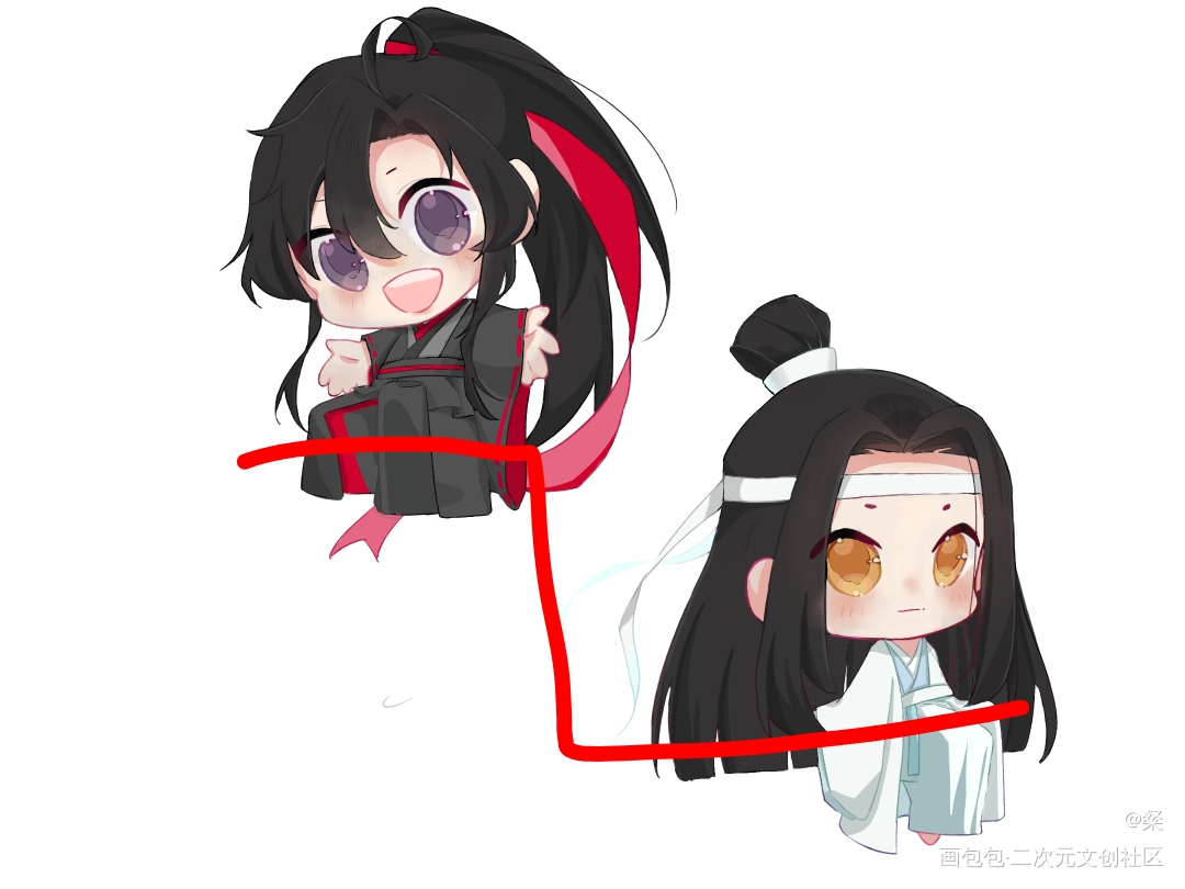 蓝忘机0123生日快乐第二弹_魔道祖师忘羡约稿绘画作品