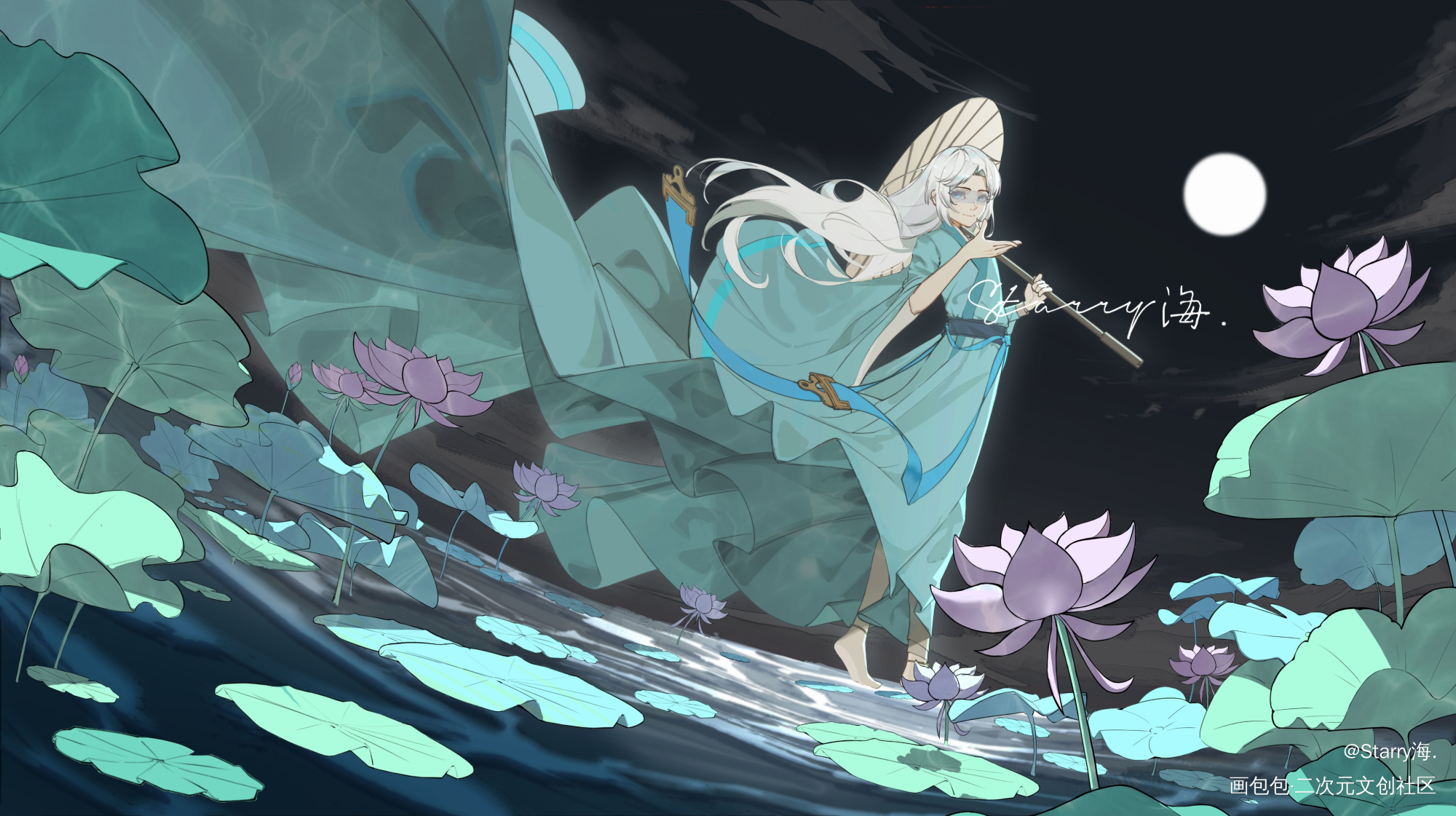 奉雪_穿成高危职业之师尊沈奉雪绘画作品