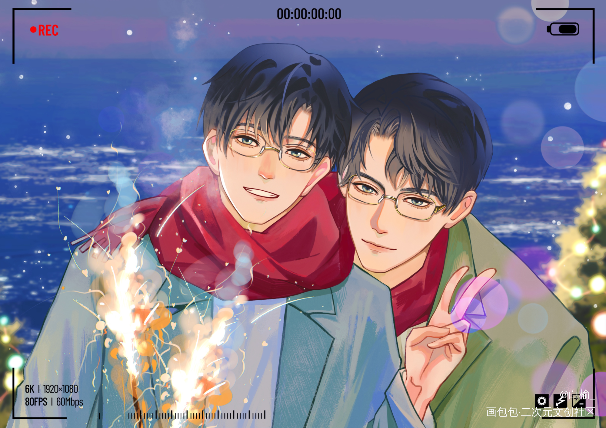 新年快乐_穿堂惊掠琵琶声沈识檐孟新堂插画绘画作品