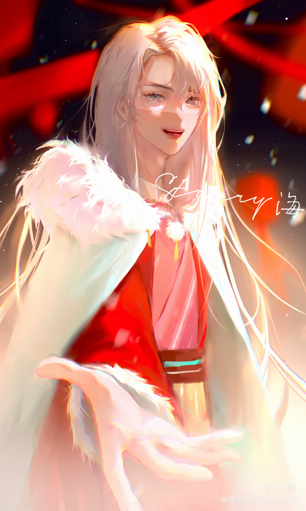 新年快乐！_穿成高危职业之师尊牧谪沈顾容绘画作品