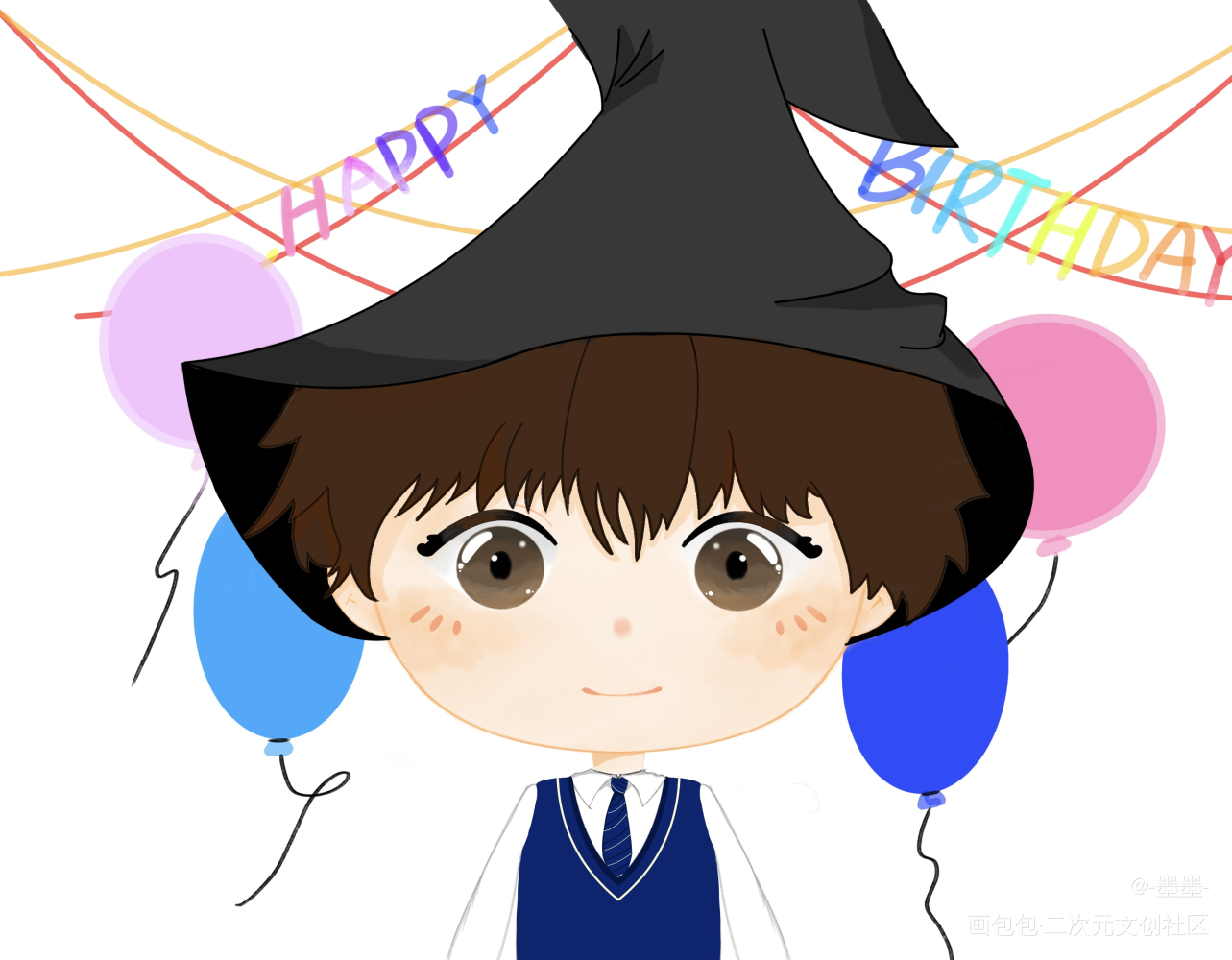 玉崽生日快乐_188男团李简绘画作品