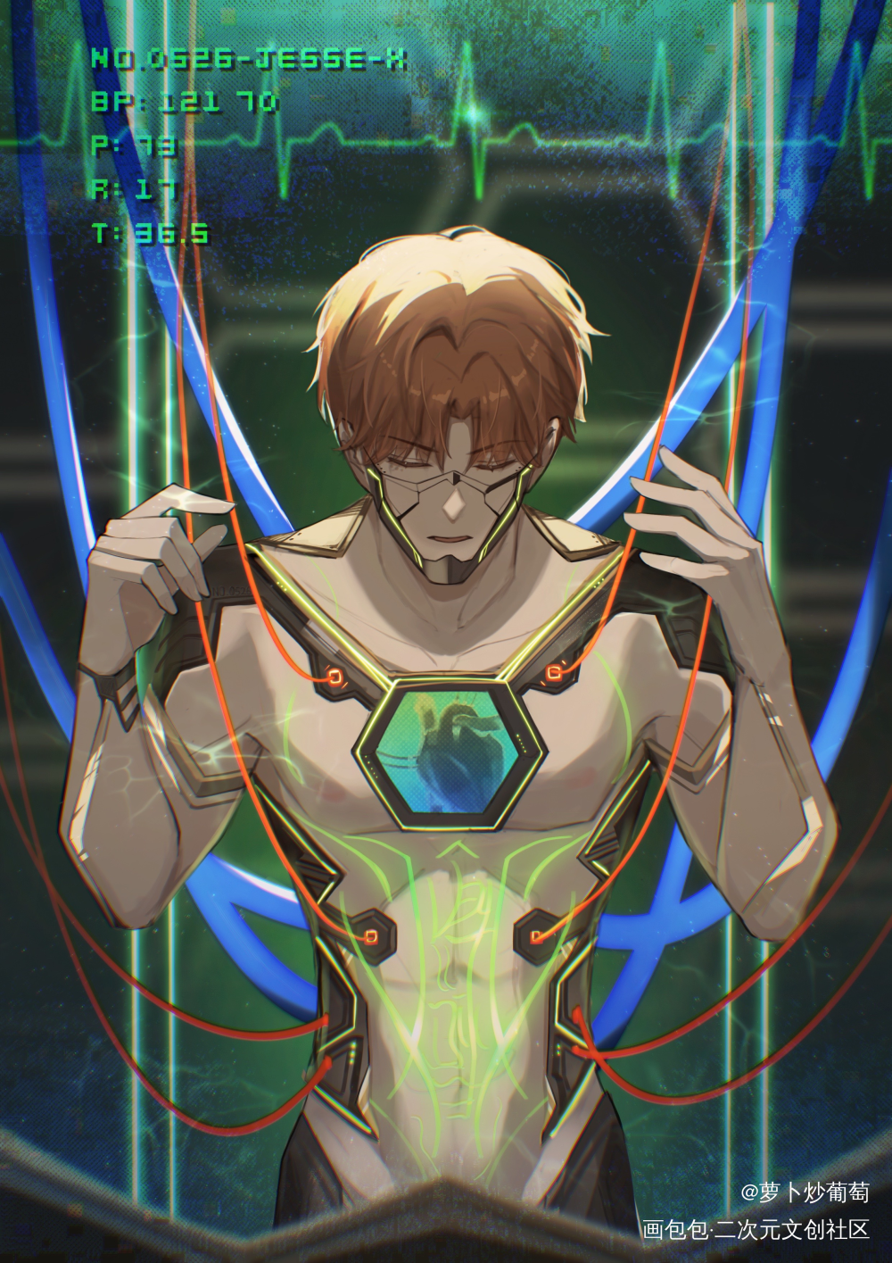No.0526-JESSE-X_光与夜之恋同人夏鸣星绘画作品