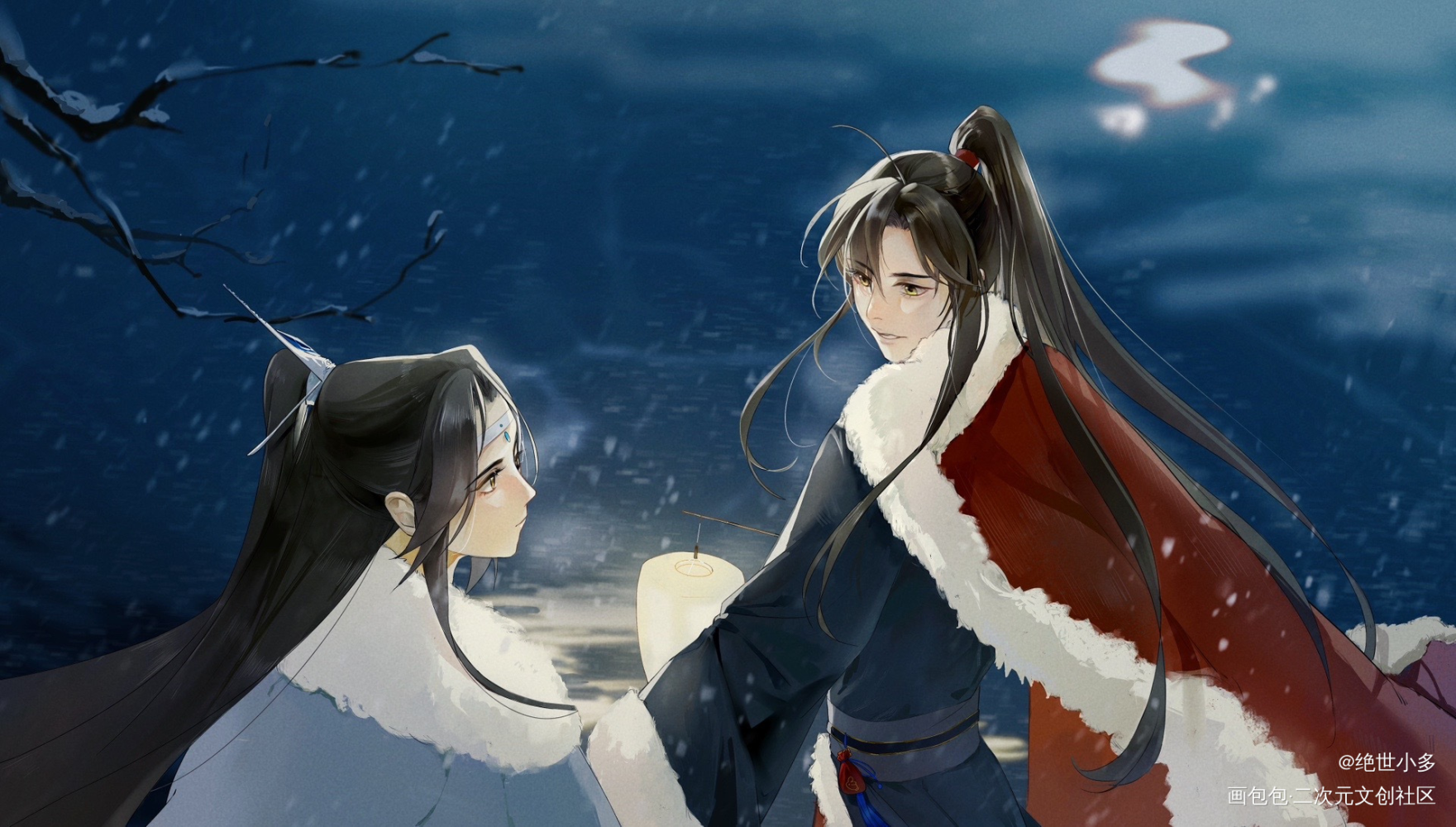 叽生贺_魔道祖师忘羡蓝忘机魏无羡绘画作品