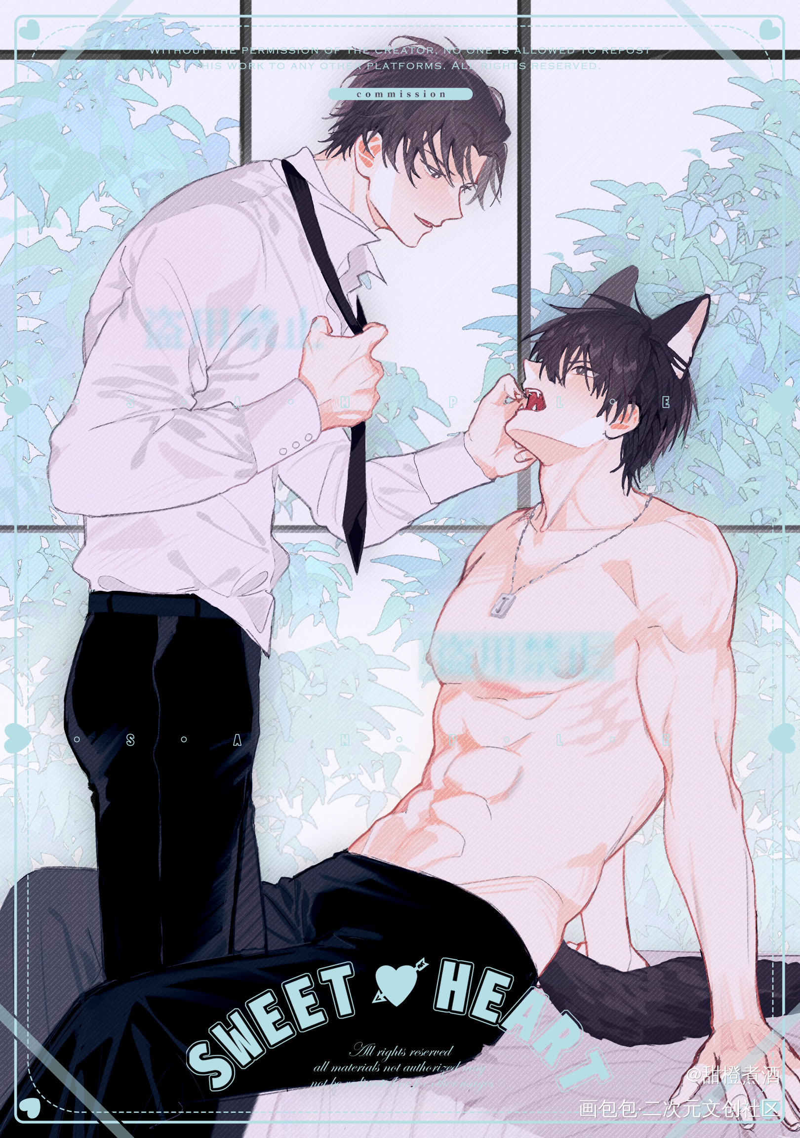 摸牙_188男团李简绘画作品