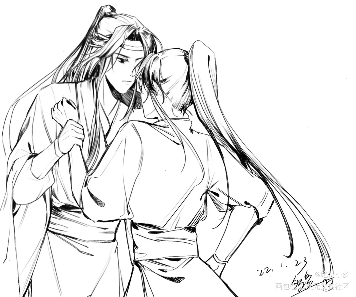 _魔道祖师忘羡蓝忘机魏无羡绘画作品
