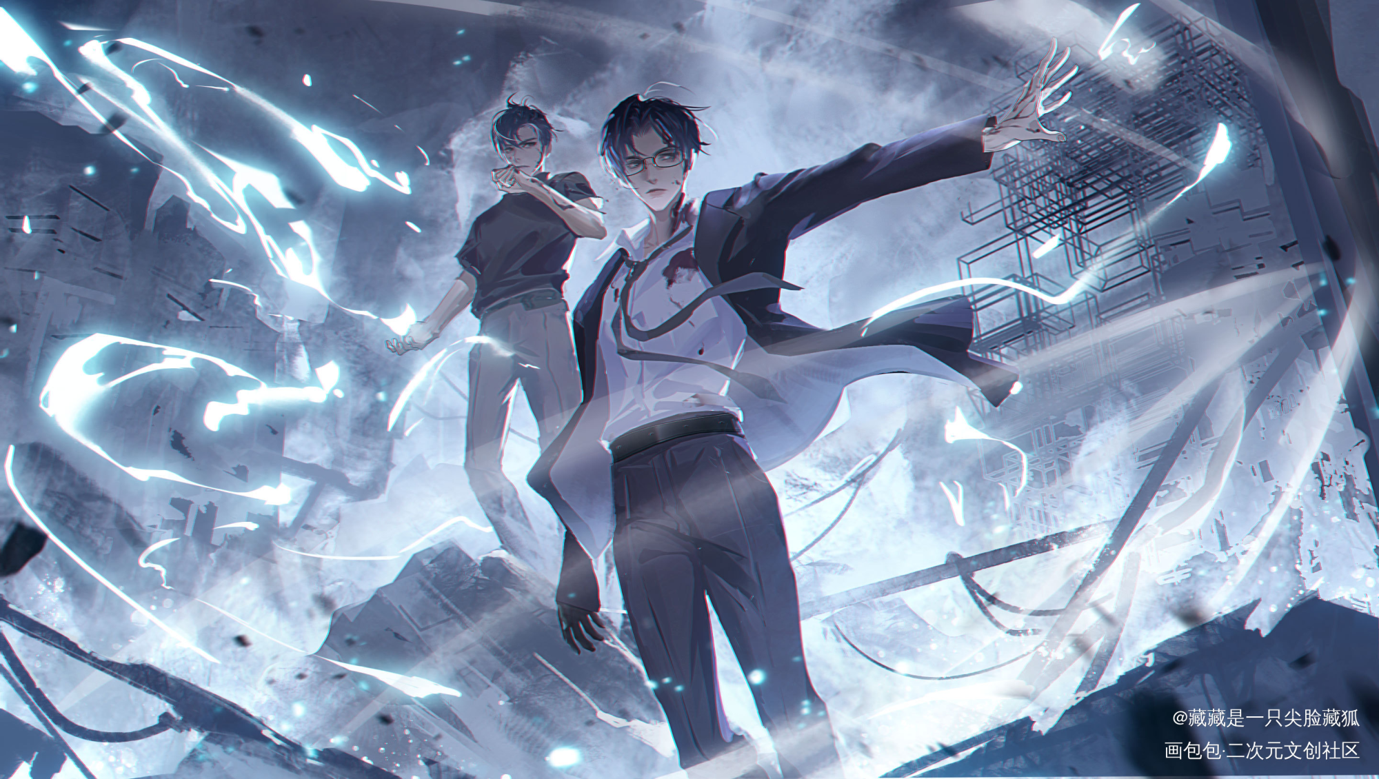 “五分钟内用因果律抹除他”_洄天白晟沈酌淮上绘画作品