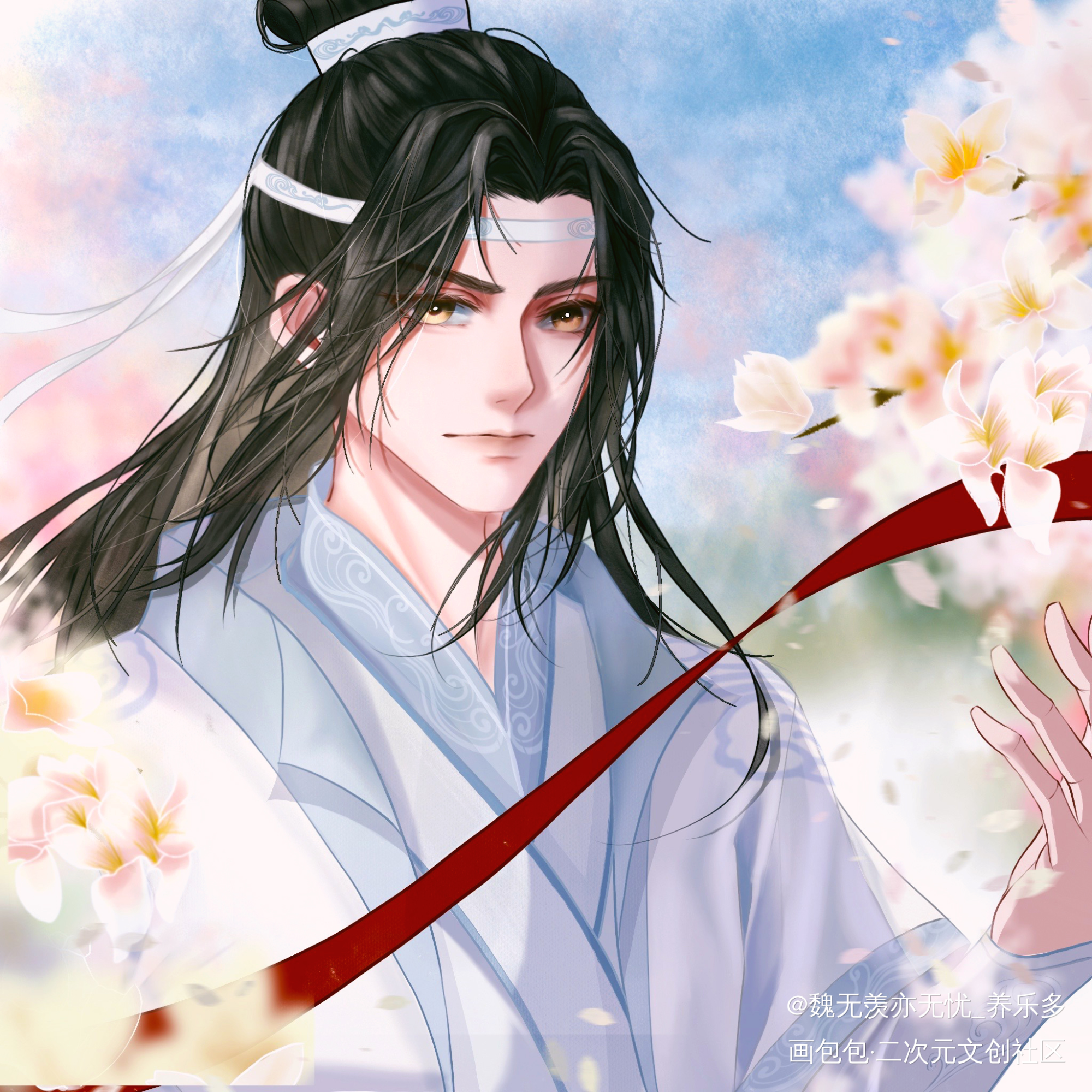 忘羡2022年生贺图_魔道祖师忘羡魏无羡蓝忘机绘画作品