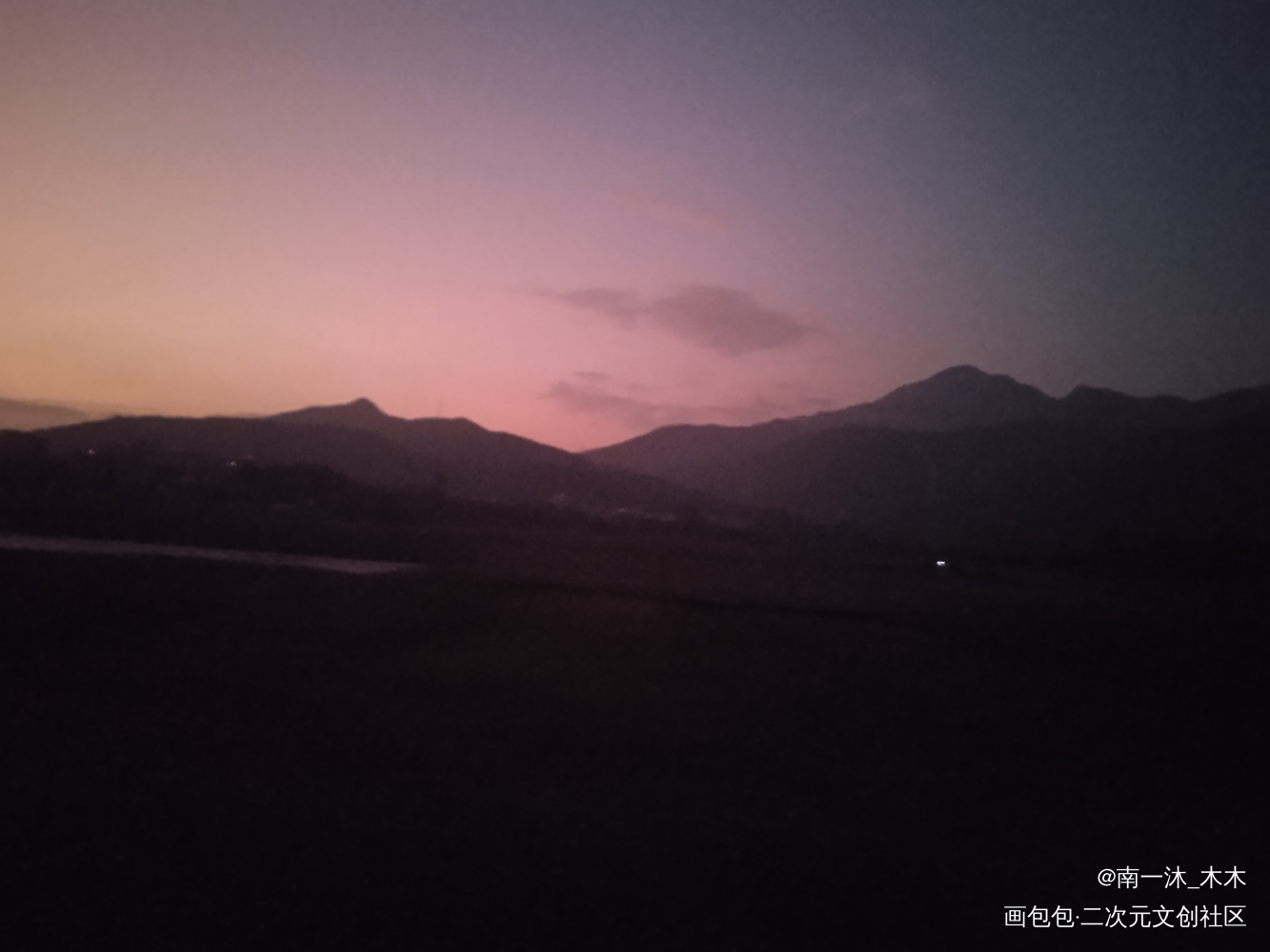 风景_彩色漫画绘画作品