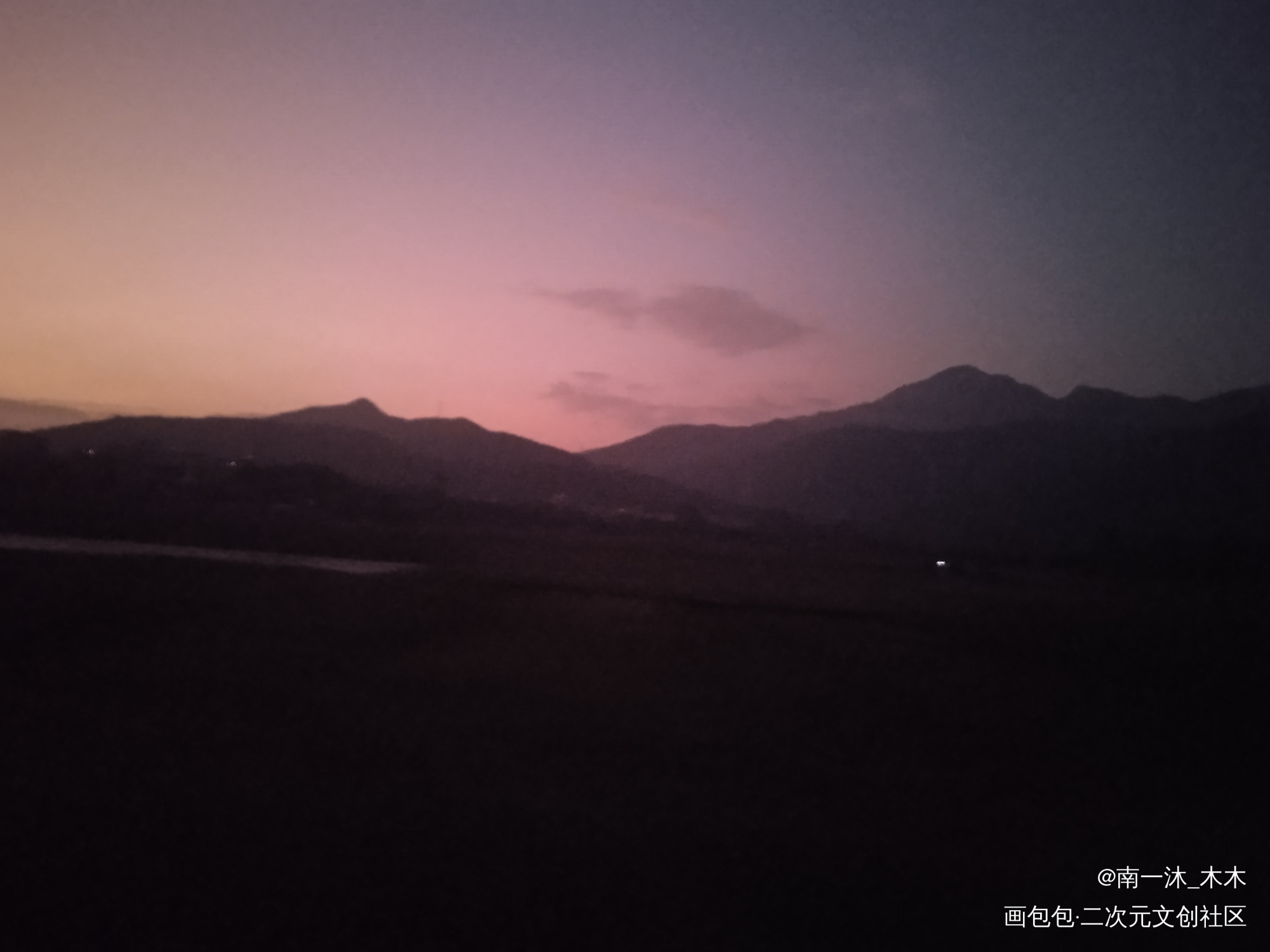 风景_彩色漫画绘画作品