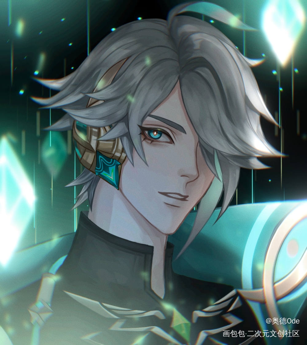艾尔海森_原神头像同人艾尔海森绘画作品