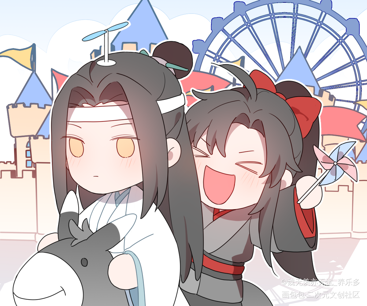忘羡2022年生贺图_魔道祖师忘羡魏无羡蓝忘机绘画作品