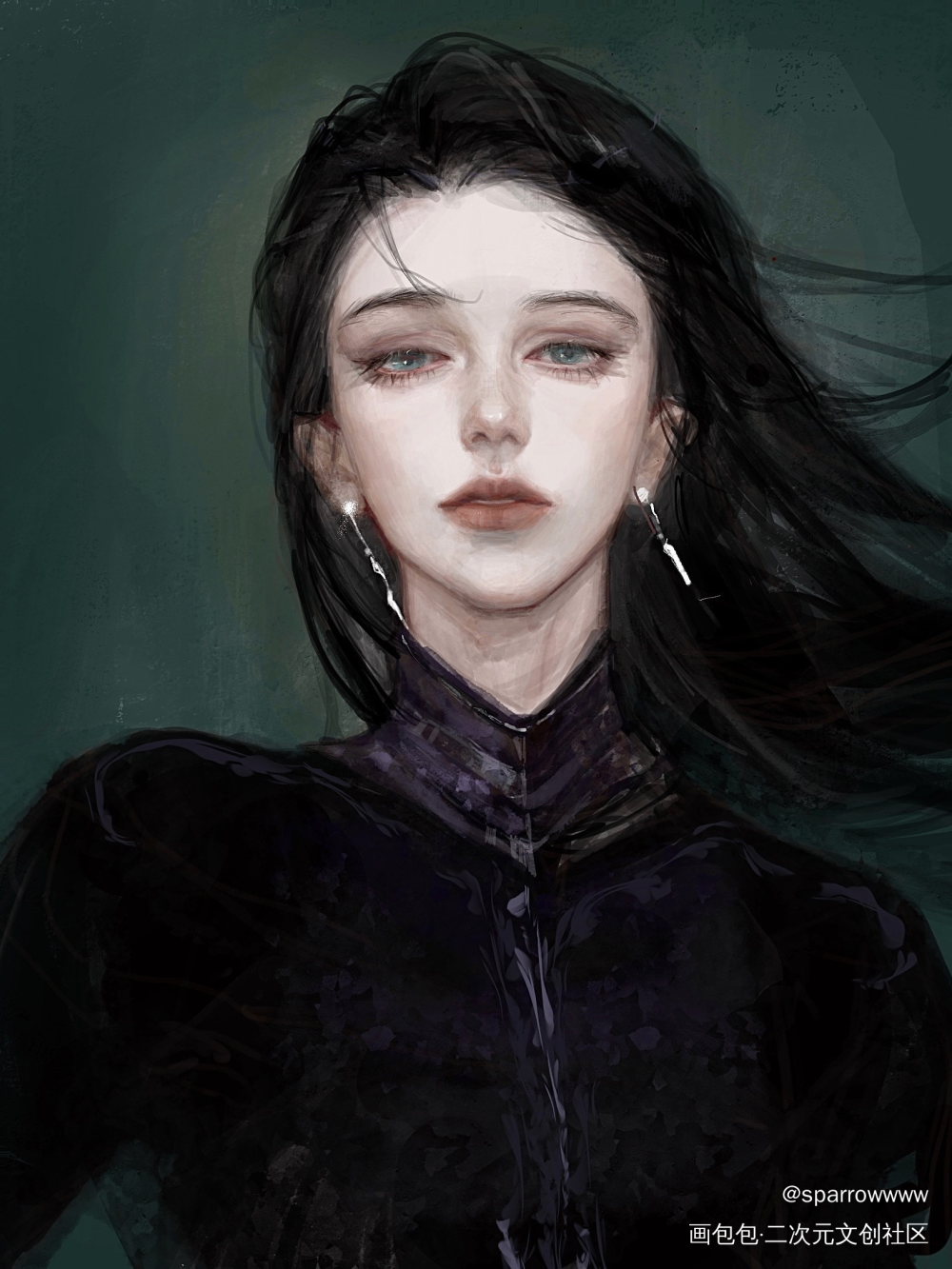 我要的是你紧紧握住我的那双手_板绘涂摸鱼页插画sparrowwwprocreategloc绘画作品