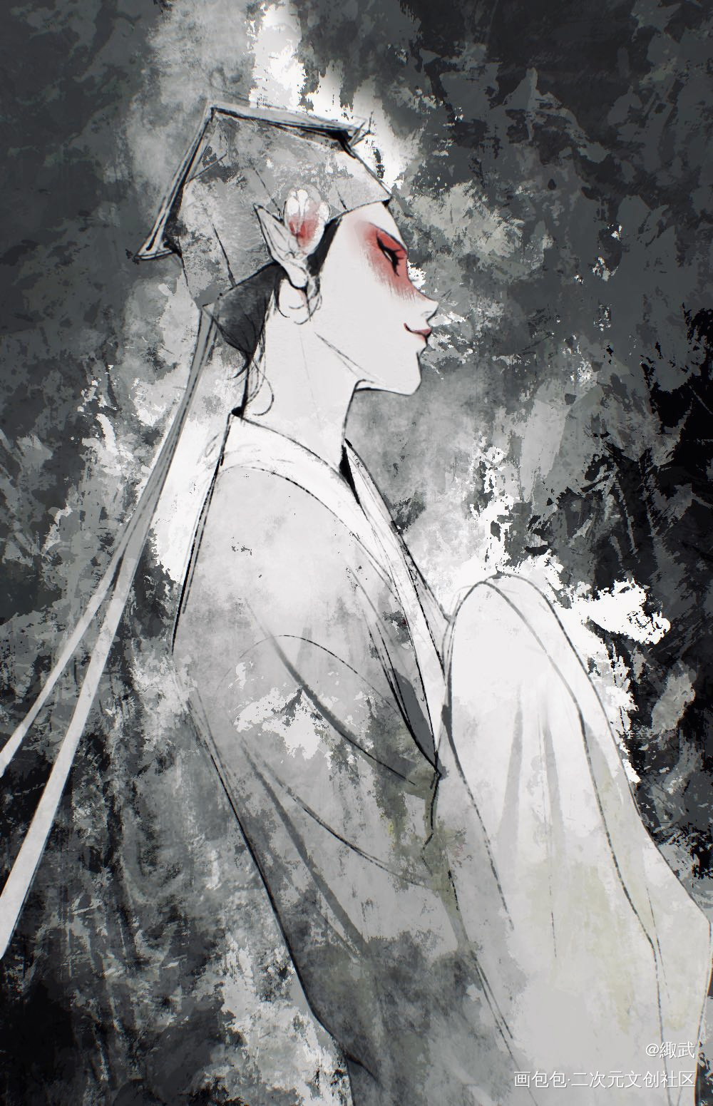 背我～_狐狸书生中国奇谭绘画作品