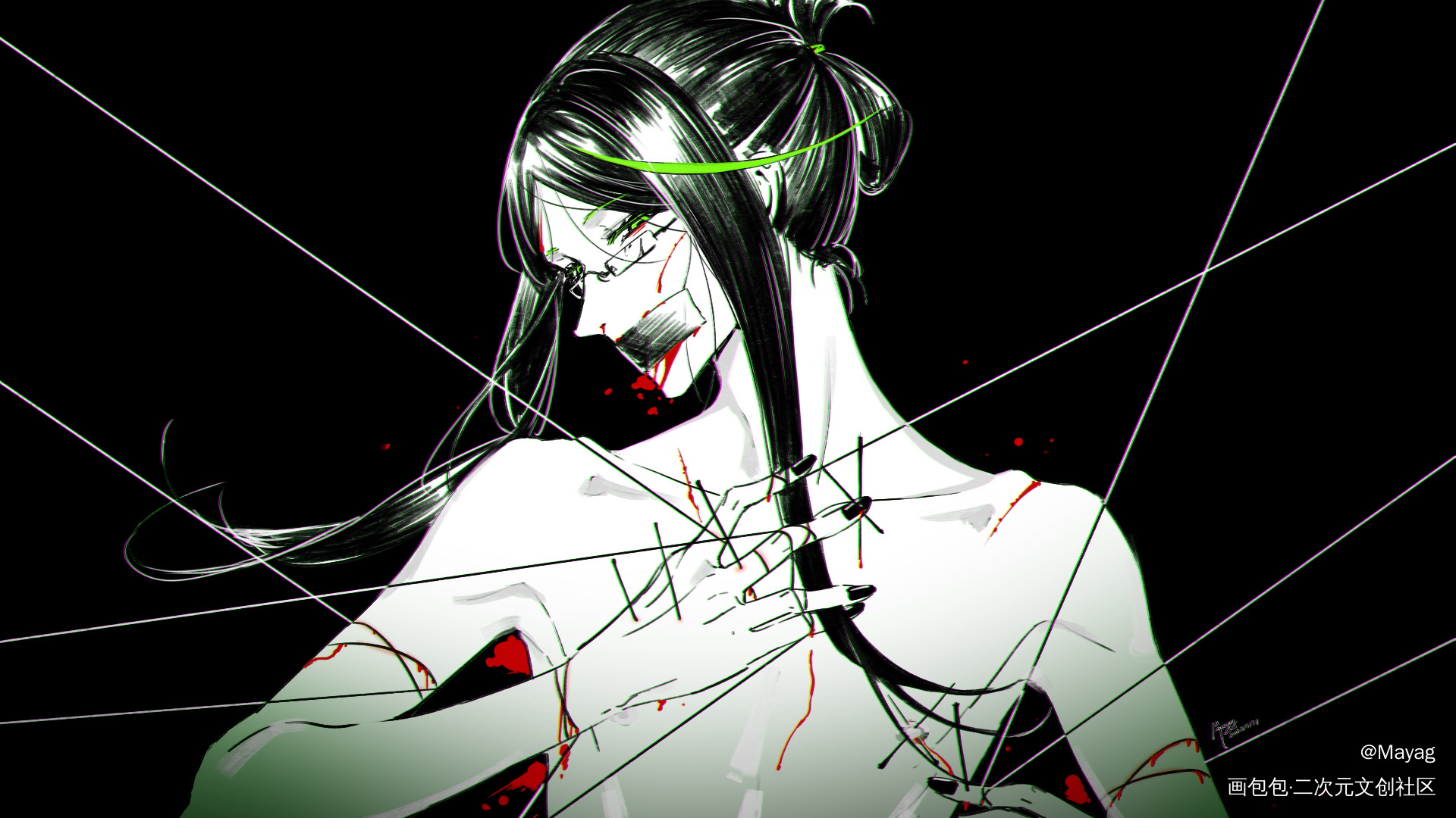 🟩🟩◼️⬛️🟩_插画尼德威尔肉窟轮转摸鱼板绘绘画绘画作品