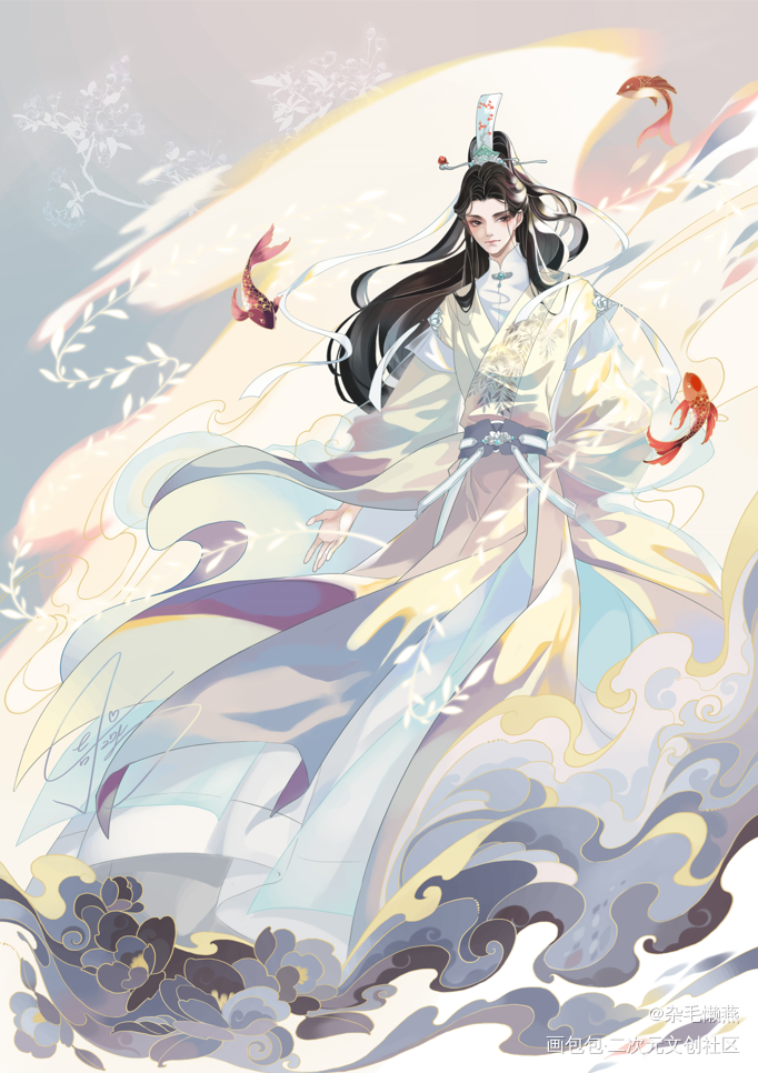 啧啧没画出猫猫的美貌_二哈和他的白猫师尊板绘涂摸鱼页绘画作品