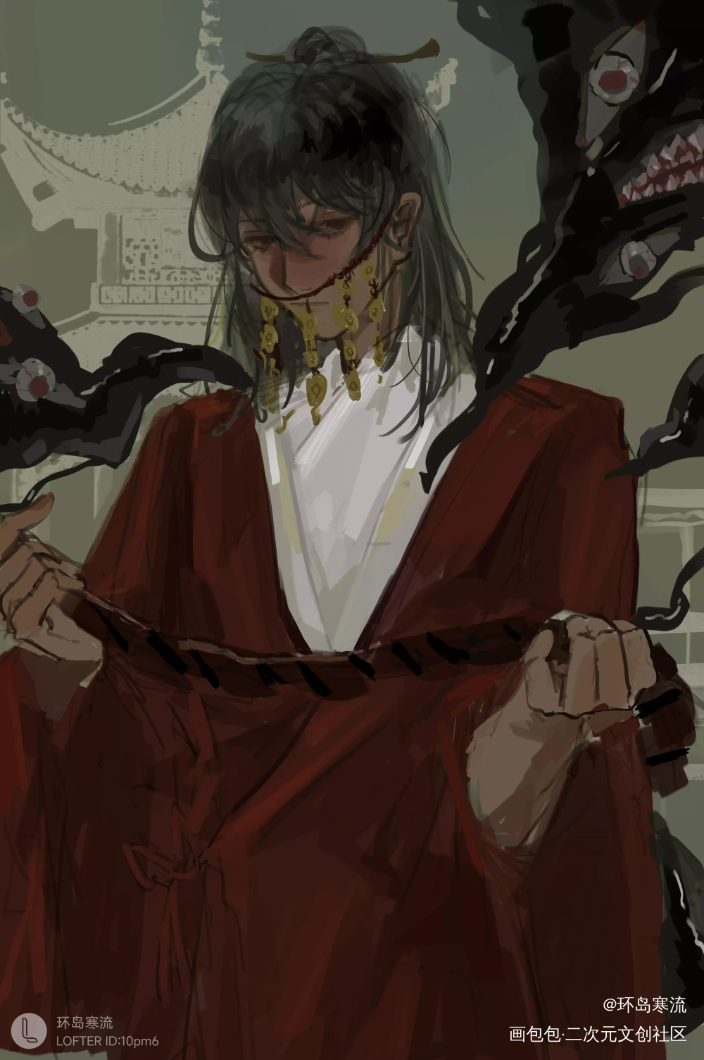 堆堆火子_道诡异仙李火旺绘画作品