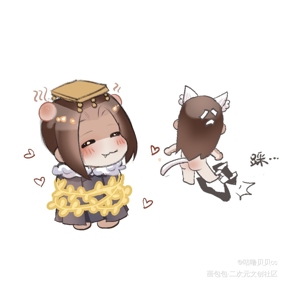 0.5：满足了😍_二哈和他的白猫师尊燃晚墨燃楚晚宁绘画作品