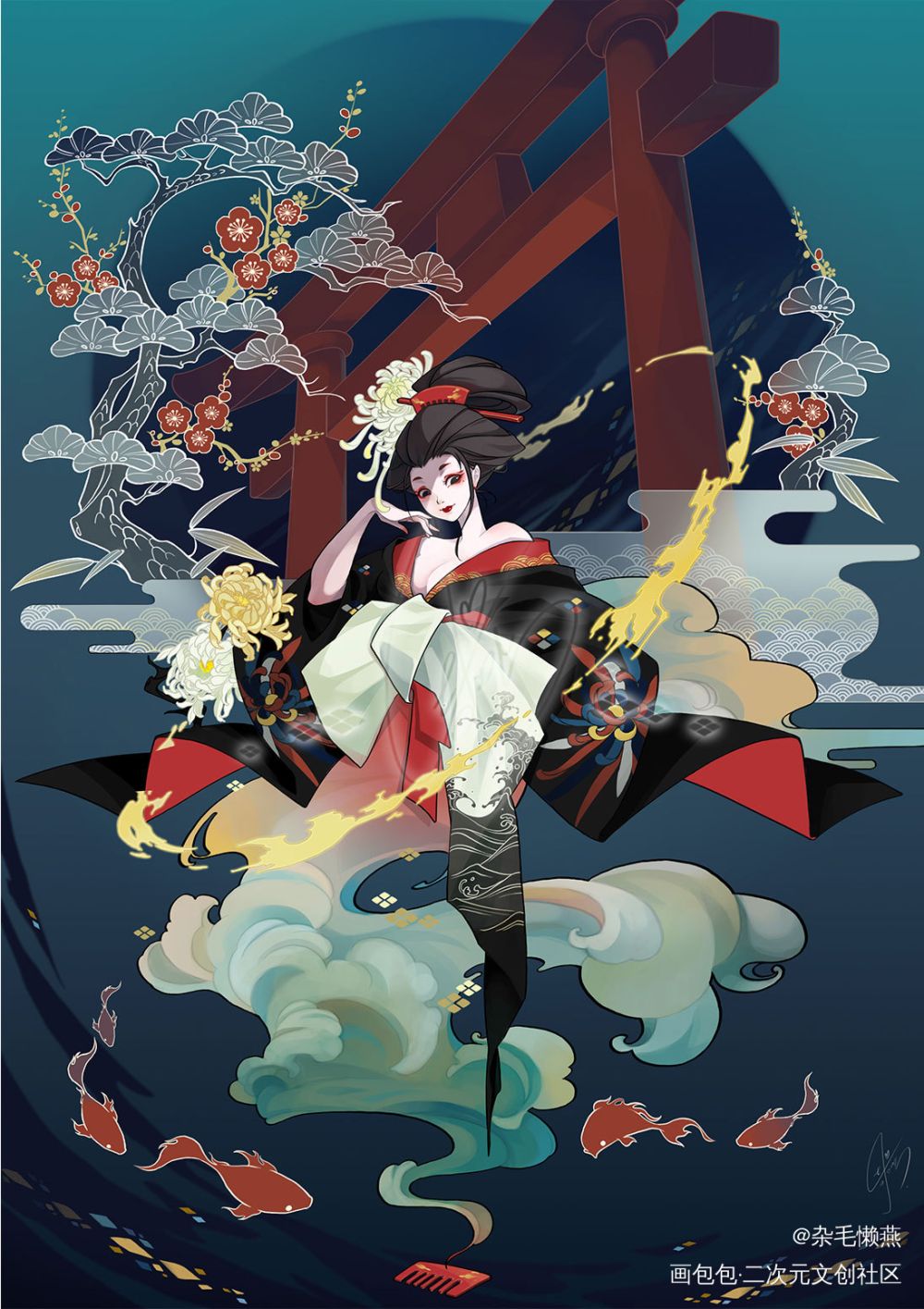 白菊_板绘涂摸鱼页绘画作品