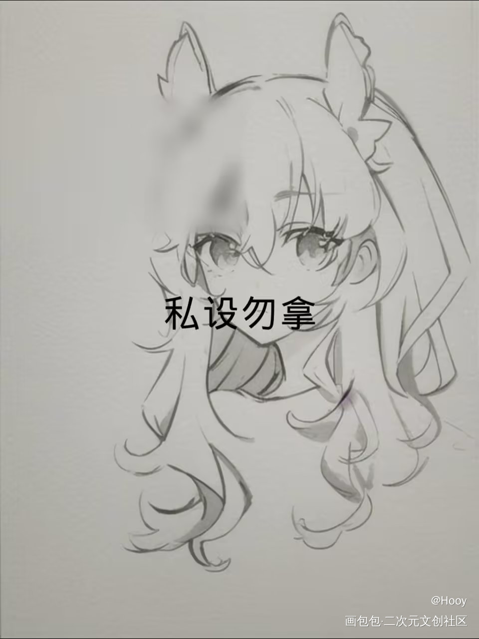 线稿15上色35_板绘涂黑白简笔摸鱼页绘画作品