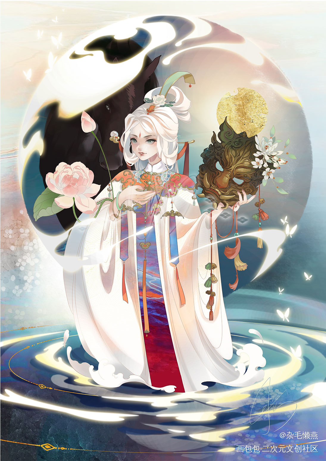 九歌湘夫人_板绘涂摸鱼页绘画作品