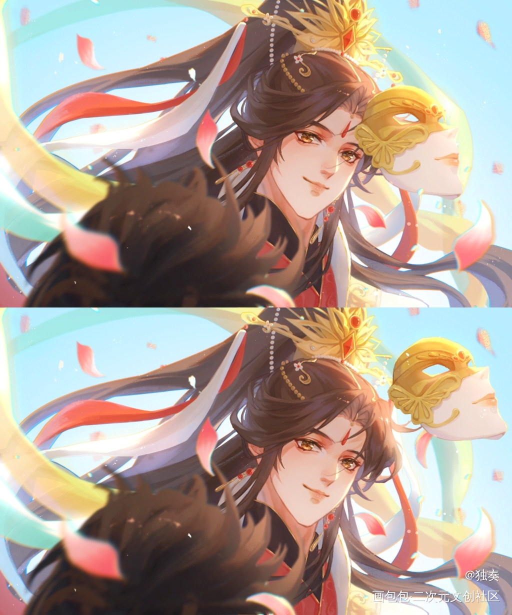 神武大殿，惊鸿一瞥_天官赐福天官赐福动画谢怜花城绘画绘画作品