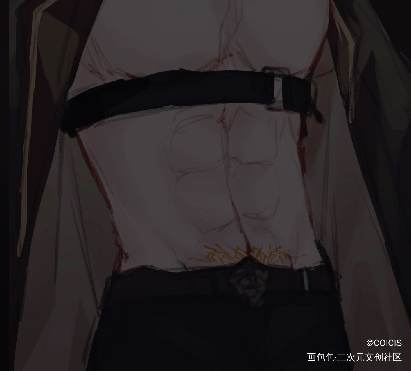 _原神钟离绘画作品