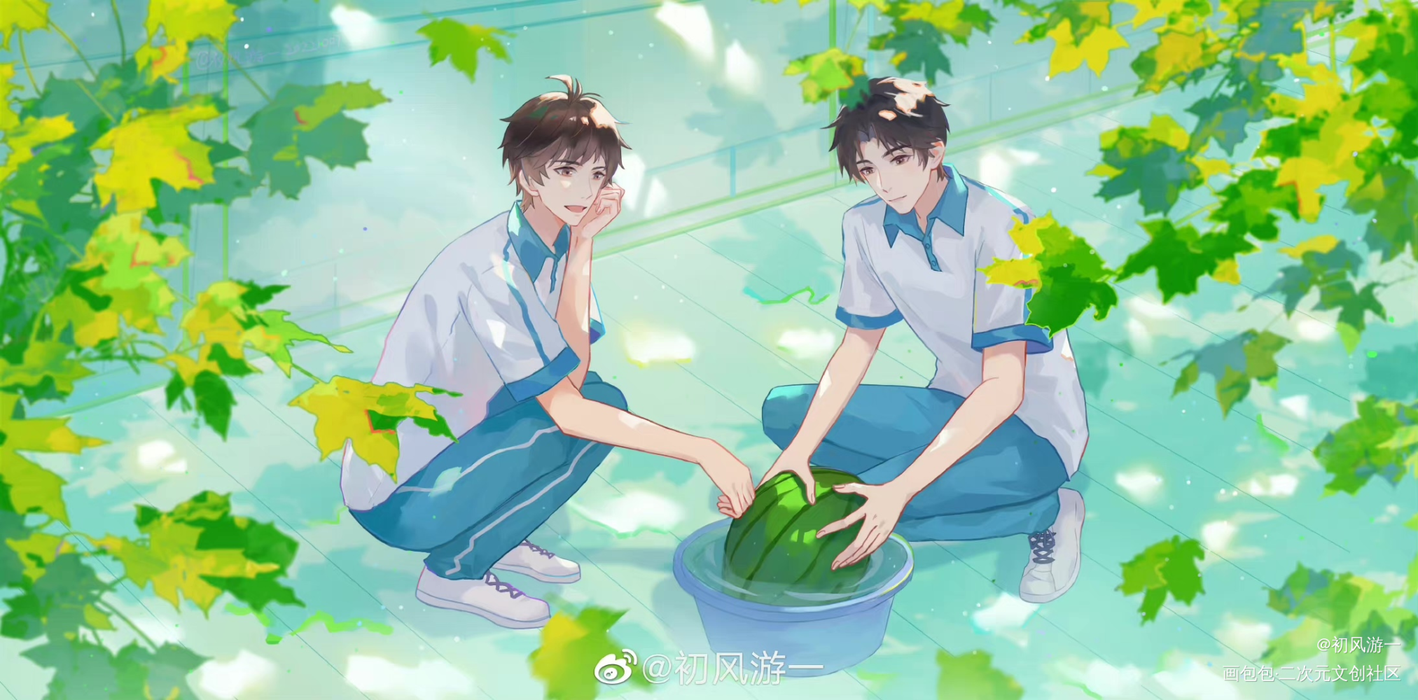 想念一些盛夏_某某日系插画木苏里绘画作品
