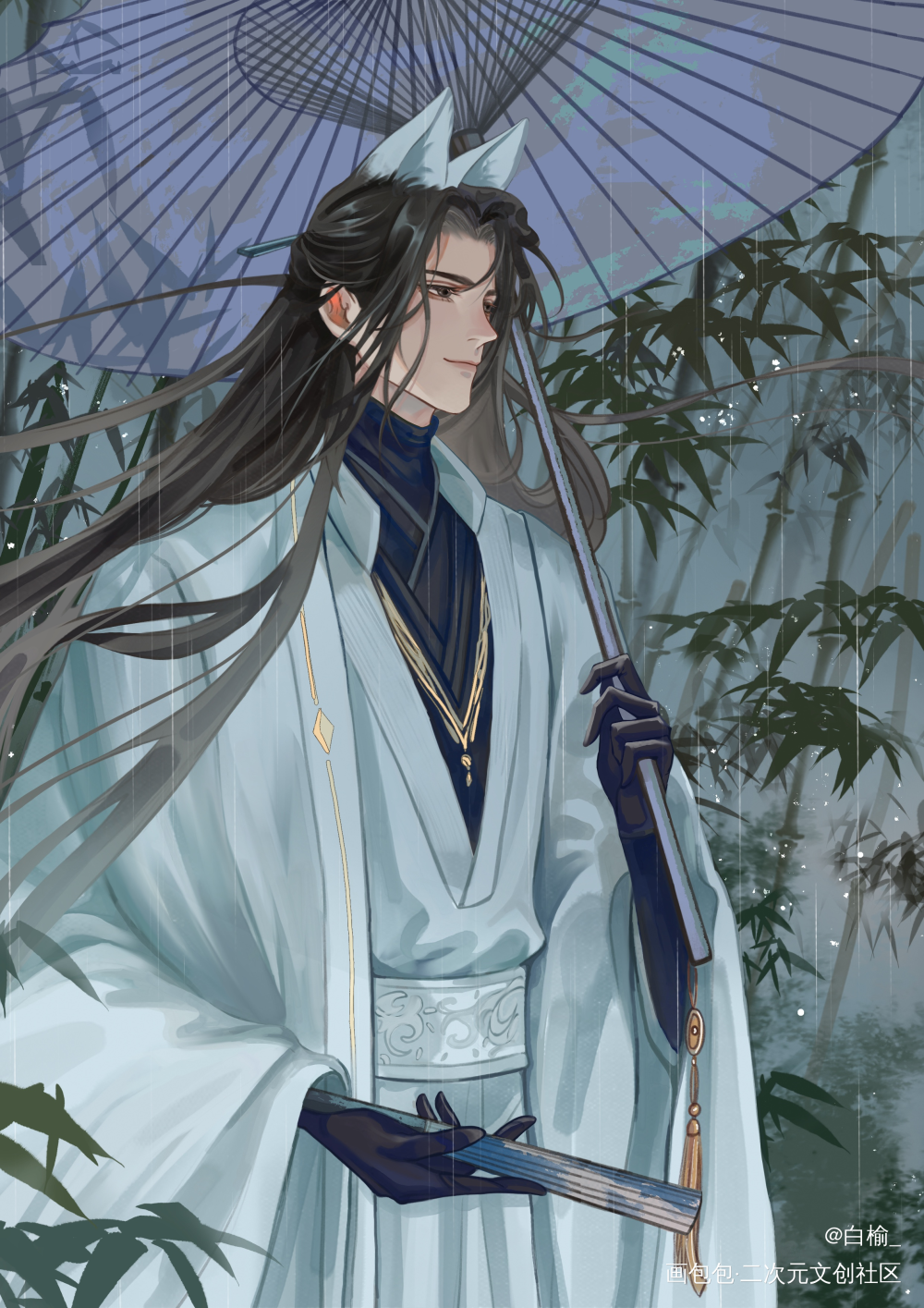 _恋与制作人许墨插画绘画作品