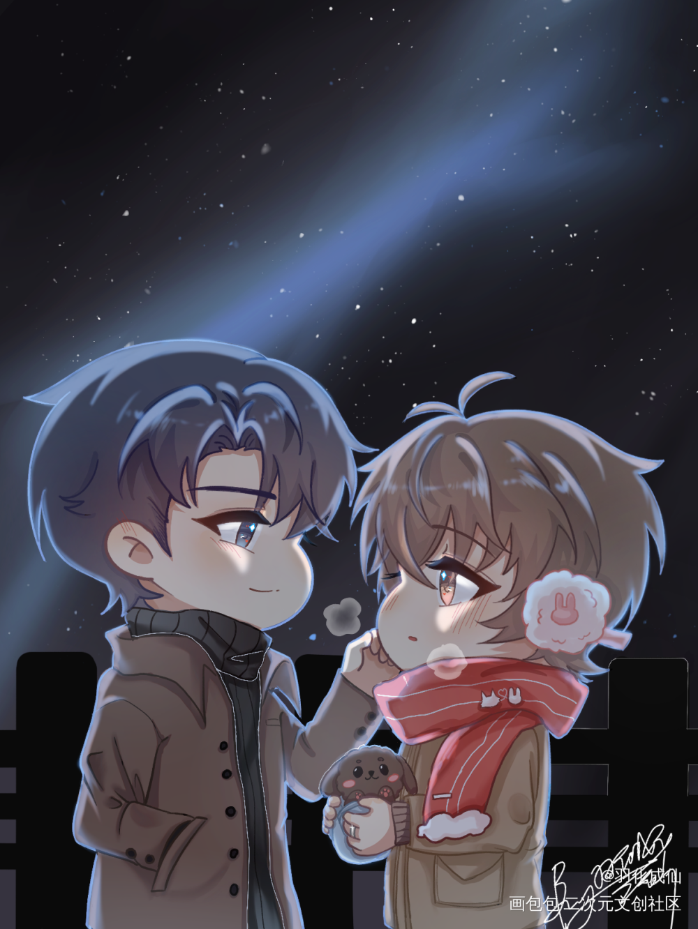 银河🌌_娘娘腔188男团群秀李程秀邵群Q版同人绘画作品