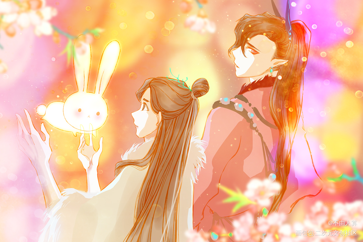 元宵节 花怜_天官赐福花怜绘画作品