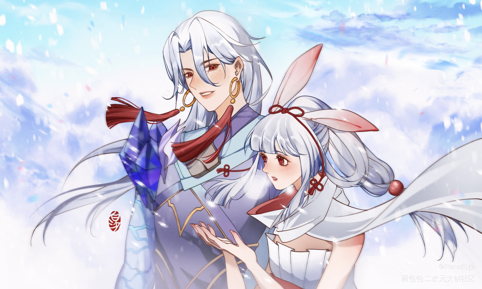 给大家看看小情侣吧_王者荣耀李信公孙离头像插画信离壁纸绘画作品