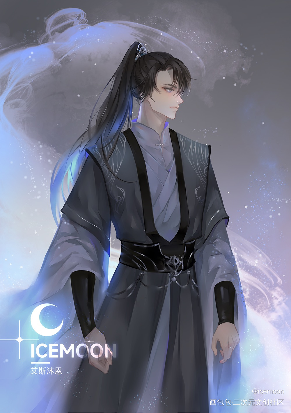 元宵节快乐_二哈和他的白猫师尊墨燃楚晚宁绘画作品