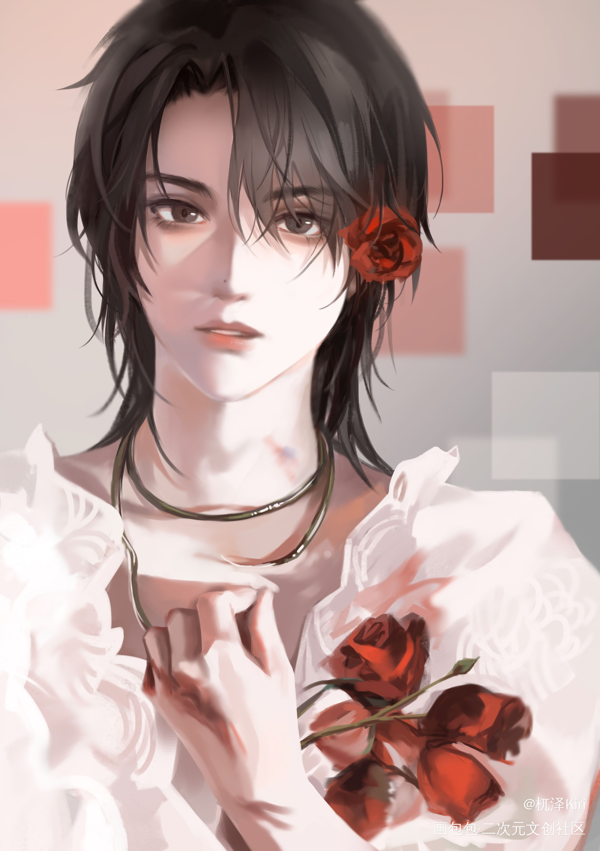 🌹_我只喜欢你的人设自习夏习清稚楚绘画作品