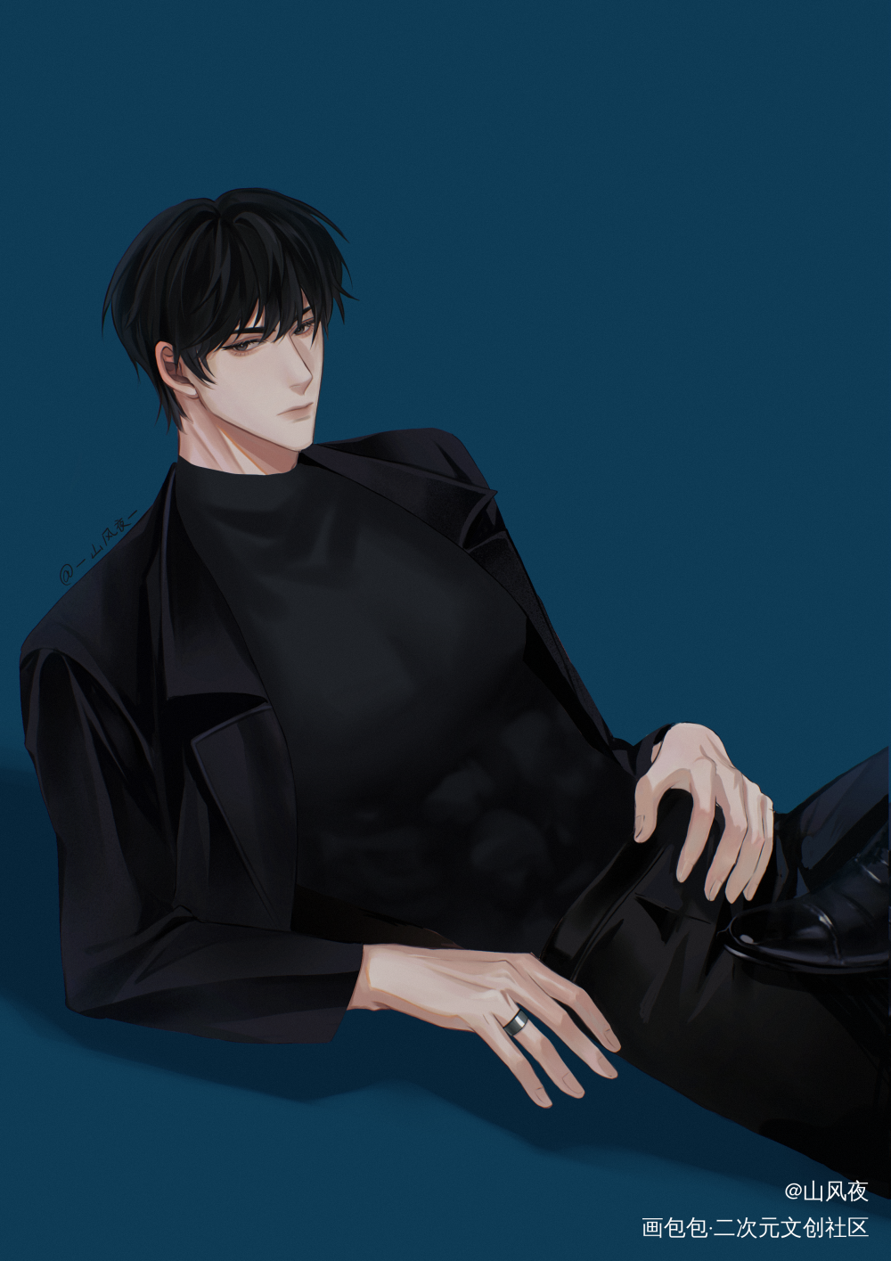 李玉_188男团李简李玉摸鱼页绘画作品