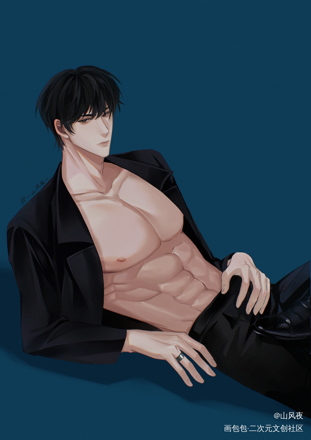 李玉_188男团李简李玉摸鱼页绘画作品