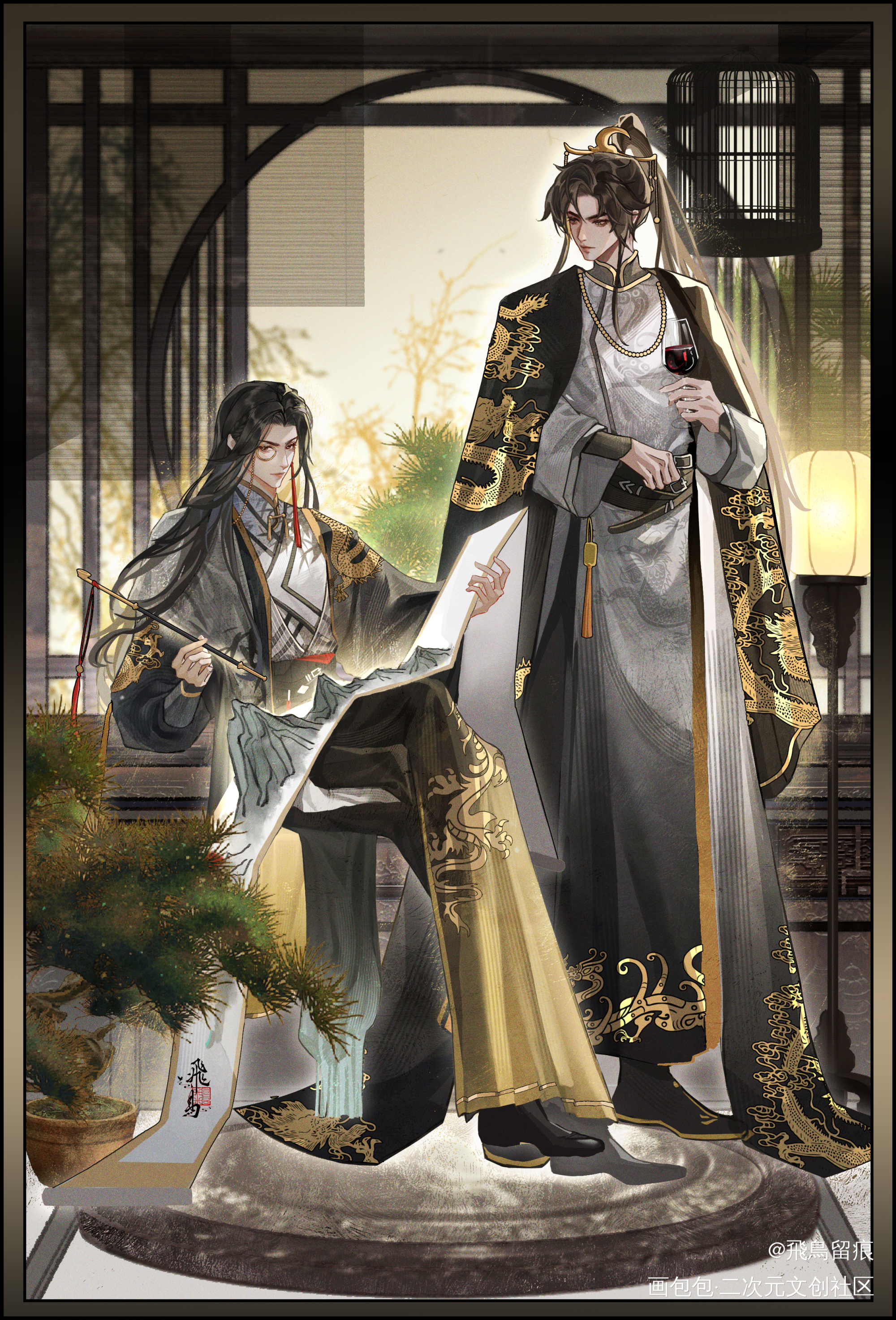 【杀破狼】顾昀生辰快乐_杀破狼长顾长庚顾昀古风priest绘画作品