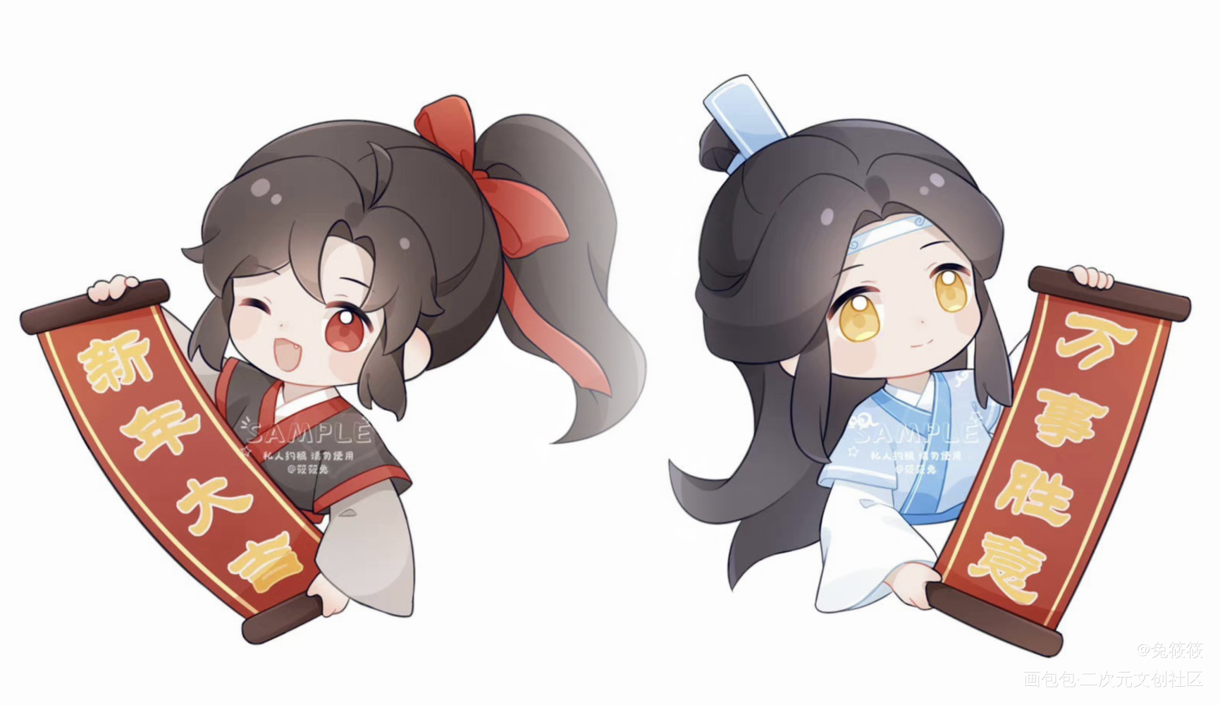 _魔道祖师忘羡绘画作品