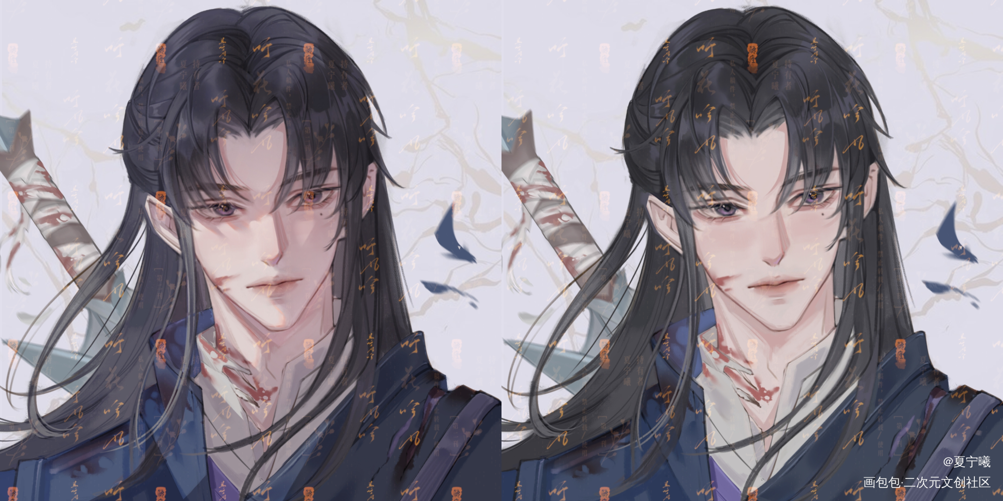 赵锦辛•赤鸢_谁把谁当真188男团妹叔赵锦辛绘画作品
