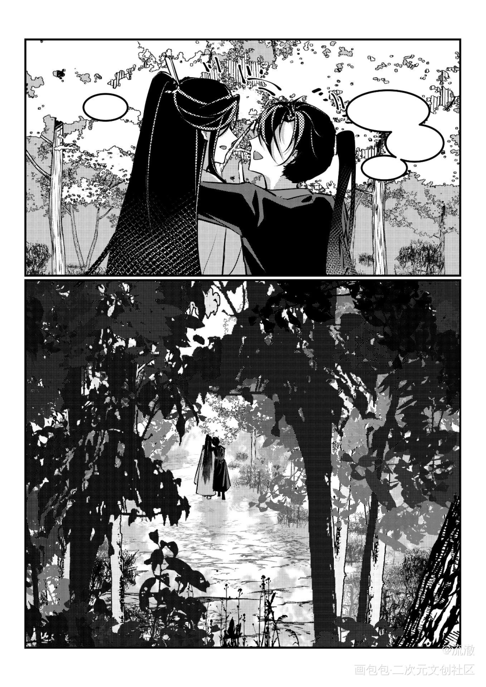 《长岁》二_魔道祖师忘羡魏无羡墨香铜臭绘画作品