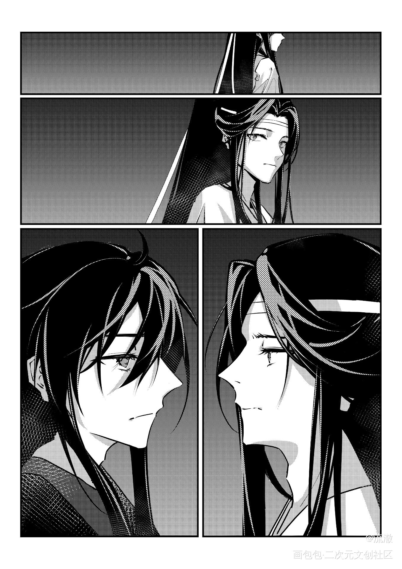 《长岁》二_魔道祖师忘羡魏无羡墨香铜臭绘画作品