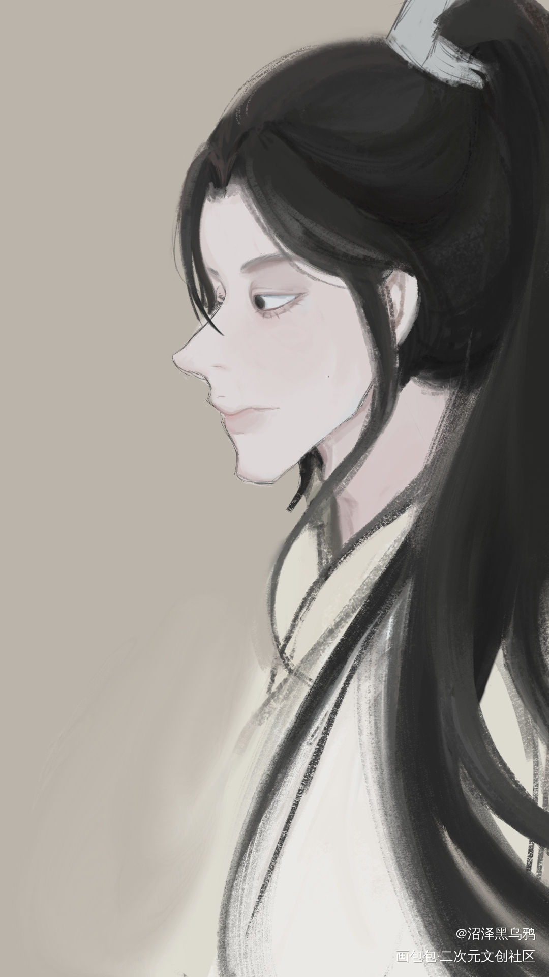 晚棠_二哈和他的白猫师尊楚晚宁绘画作品
