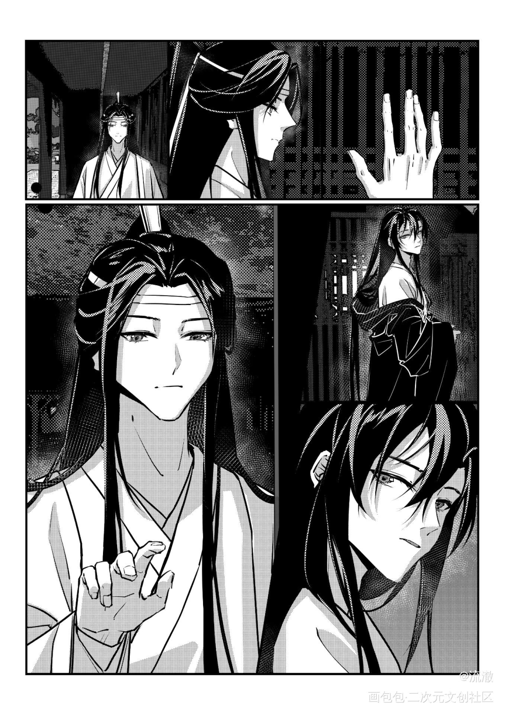 《长岁》三_魔道祖师忘羡蓝忘机魏无羡绘画作品