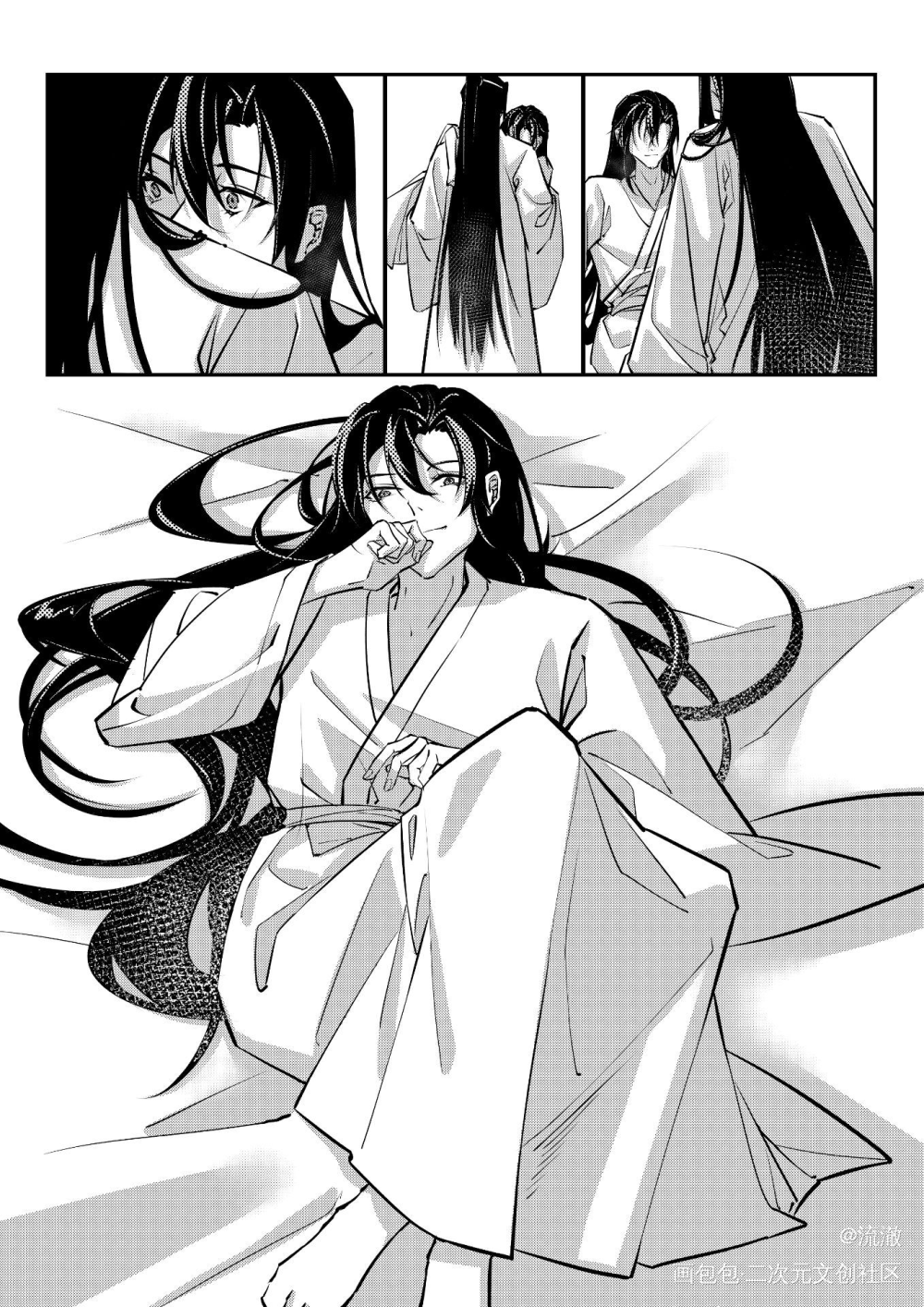 《长岁》三_魔道祖师忘羡蓝忘机魏无羡绘画作品