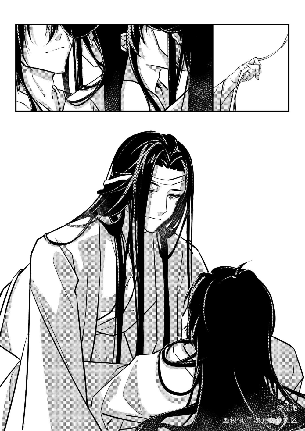 《长岁》三_魔道祖师忘羡蓝忘机魏无羡绘画作品