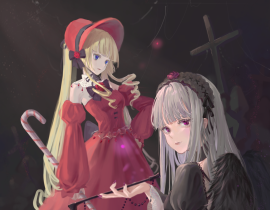 画一下小红和灯灯_绘画作品