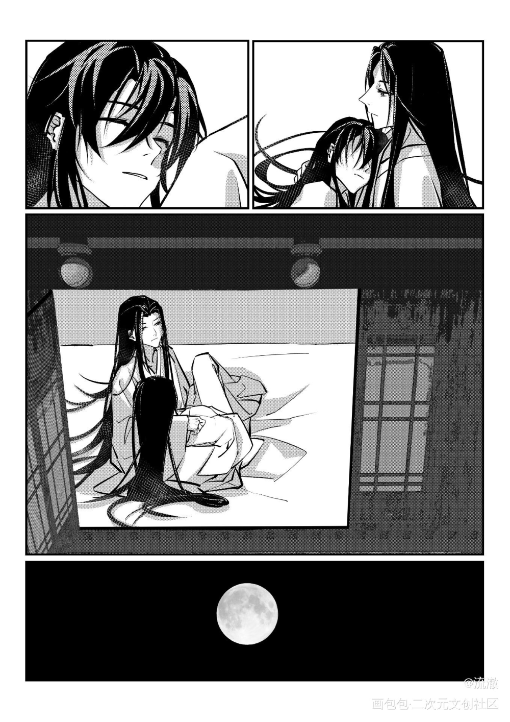 《长岁》四_魔道祖师忘羡蓝忘机魏无羡绘画作品