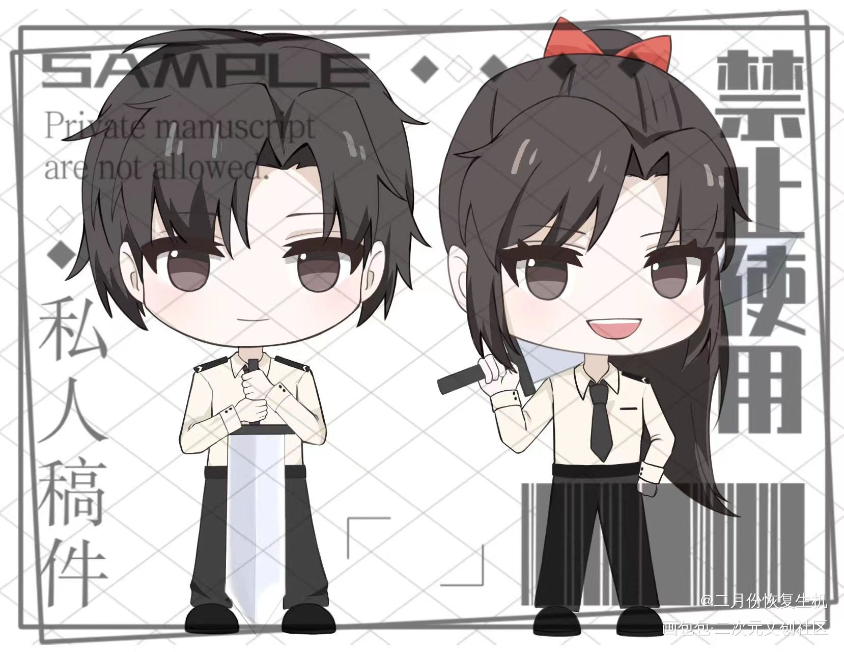 点爸陆妈_我在惊悚游戏里封神绘画作品